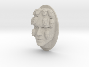 Augustus Multi-Face Caricature in Natural Sandstone