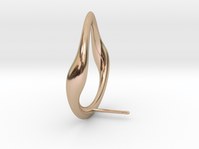 BENTorus 0012 Earring smooth thin in 14k Rose Gold Plated Brass