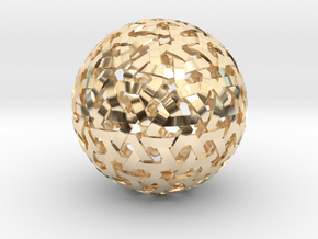 Geodesic Weave  in 14k Gold Plated Brass