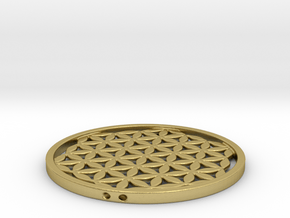 Flower of Life pendant in a wide variety of materi in Natural Brass