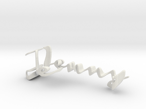 3dWordFlip: Jenny/Dani in White Natural Versatile Plastic