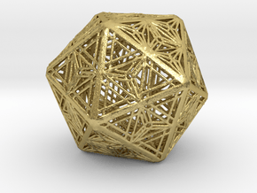Icosahedron Unique Tessallation in Natural Brass