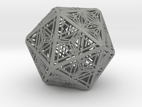 Icosahedron Unique Tessallation in Gray PA12