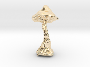 Mushroom in 14k Gold Plated Brass