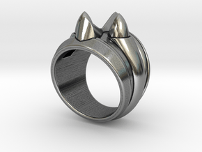 59 Caddy Cat Ring - Size 8 1/2 (18.59 mm) in Antique Silver