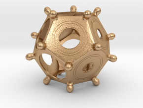 Roman Dodecahedron in Natural Bronze