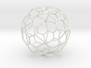 Pentagonal Hexecontahedron in White Natural Versatile Plastic: Large