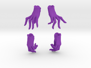 Relaxed and Playful Gloves Set in Purple Processed Versatile Plastic: Small