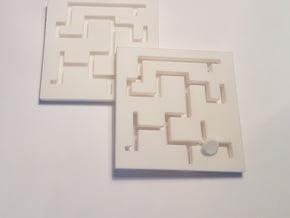 Plate Maze Puzzle in White Natural Versatile Plastic