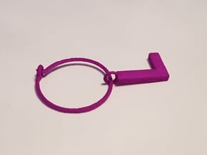 Letter L Wine Charm in Purple Processed Versatile Plastic