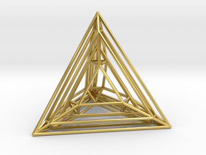 Tetrahedron Experiment in Polished Brass