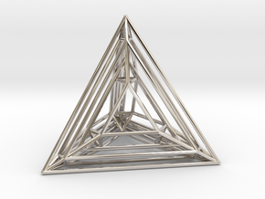 Tetrahedron Experiment in Rhodium Plated Brass