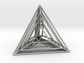 Tetrahedron Experiment in Natural Silver