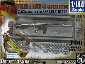 1/144 HK G-3 Rifle Set101 in Tan Fine Detail Plastic