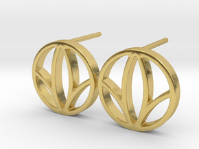 Herbalife Nutrition Earring_V_2.1 in Polished Brass
