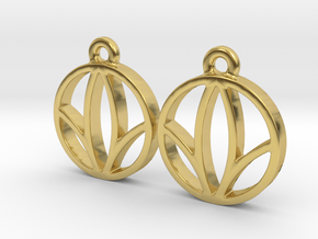 Herbalife Nutrition Earring_V_1.1 in Polished Brass
