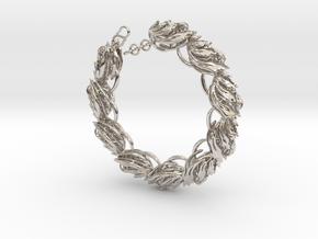 Somaextatic Bead Bracelet in Rhodium Plated Brass