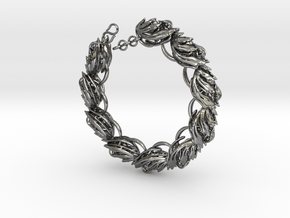 Somaextatic Bead Bracelet in Polished Silver (Interlocking Parts)