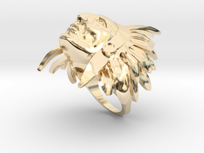 THECUMSA ring in 14k Gold Plated Brass: 8 / 56.75