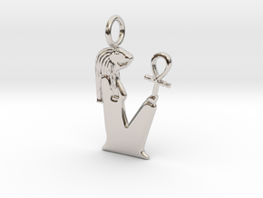 Heqet (petite) amulet in Rhodium Plated Brass