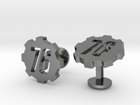 Fallout 76 Cufflinks in Polished Silver