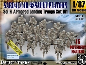 1/87 Sci-Fi Sardaucar Platoon Set 101 in Tan Fine Detail Plastic