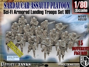 1/80 Sci-Fi Sardaucar Platoon Set 101 in Tan Fine Detail Plastic