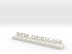 Pen Holder with Text Customization in White Natural Versatile Plastic