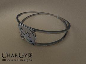 Elegant Bangle - Four Fountains in Smooth Fine Detail Plastic