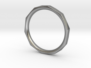 Geometric Ring in Natural Silver: 6.5 / 52.75
