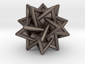 Tetrahedra Compound in Polished Bronzed-Silver Steel