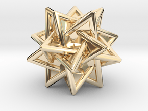 Tetrahedra Compound in 14k Gold Plated Brass