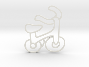 cycle pendent in White Natural Versatile Plastic