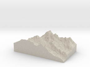 Model of Middle Teton Glacier in Natural Sandstone