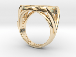 747 Ring in 14k Gold Plated Brass: 7 / 54