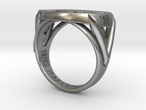 747 Ring in Natural Silver: 7 / 54