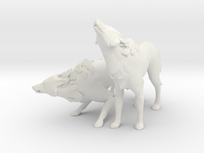 Printle Animal Wolves - 1/24 in White Natural Versatile Plastic