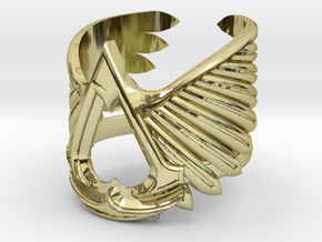 AC ring - full sizes (14 to 22) in 18k Gold Plated Brass: 3 / 44