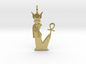 Horit amulet in Natural Brass