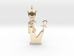 Horit amulet in 14k Gold Plated Brass