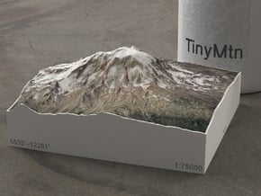 Mt. Adams, Washington, USA, 1:75000 Explorer in Natural Full Color Sandstone