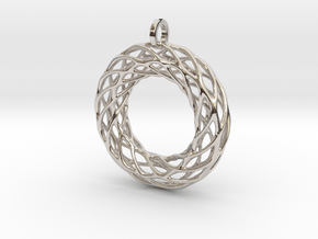 Hueso Pendant in Rhodium Plated Brass