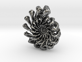 Wild Ammonite in Antique Silver