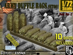 1/72 Army Duffle Bags Set001 in Tan Fine Detail Plastic