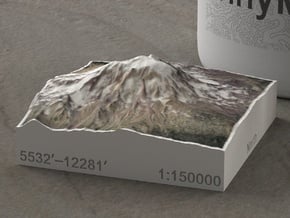 Mt. Adams, Washington, USA, 1:150000 Explorer in Natural Full Color Sandstone