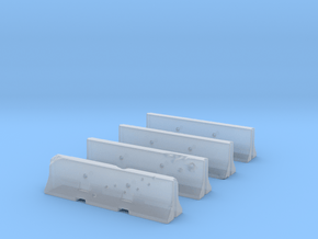 Jersey Barriers Set 4 pieces - undamaged, 28mm sca in Tan Fine Detail Plastic