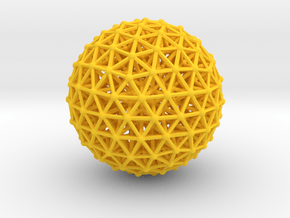 Geodesic • Two-layer Sphere in Yellow Processed Versatile Plastic