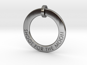 Shoot For The Moon Necklace Open Circle in Polished Silver