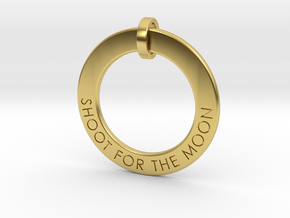 Shoot For The Moon Necklace Open Circle in Polished Brass