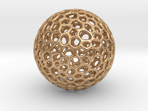 D20 lattice sphere in Natural Bronze
